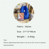 Nylon Women Casual Bag Schoolbag Large Capacity Outdoor Backpack