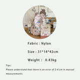 Plaid Nylon Large Capacity Women Backpack Daypack Laptop