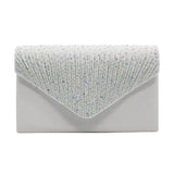 Prom Diamond Clutch Bag Satin Envelope Bridal Evening Party Bag