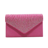 Prom Diamond Clutch Bag Satin Envelope Bridal Evening Party Bag