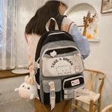 Waterproof School Backpack for Women Teenager Lady College Laptop Bag