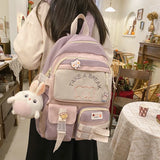 Waterproof School Backpack for Women Teenager Lady College Laptop Bag