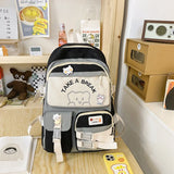 Waterproof School Backpack for Women Teenager Lady College Laptop Bag