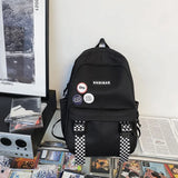 Waterproof Nylon Backpack for Women Travel Lady School Backpack