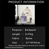 Waterproof Nylon Backpack for Women Travel Lady School Backpack