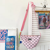 Light Triangle Shoulder Bag for Women Men