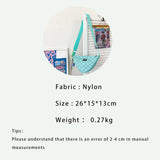 Light Triangle Shoulder Bag for Women Men