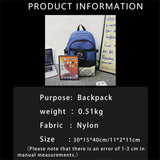 Campus Students School Bag Unisex Women Men Backpacks