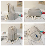 Embroidery Flower Students Backpack Girls Mochila