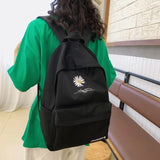 Embroidery Flower Students Backpack Girls Mochila