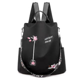 Chinoiserie Embroidered Backpack Female Oxford Flower Women Ethnic Style Bags
