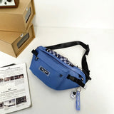Nylon Waist Pack Multi-layer Pockets Hip-Hop Chest Bag