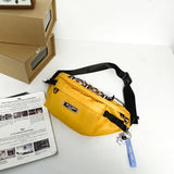 Nylon Waist Pack Multi-layer Pockets Hip-Hop Chest Bag