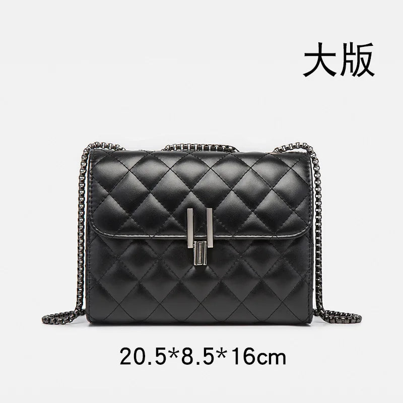 Classic Chain Shoulder Bag PU Flap Female Crossbody Bag