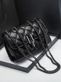 Classic Chain Shoulder Bag PU Flap Female Crossbody Bag