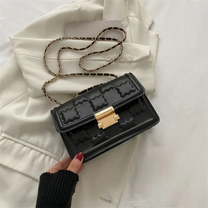 Classic Flip Satchel Ladies Chain Shoulder Bag PU Leather Crossbody Bag