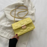 Classic Flip Satchel Ladies Chain Shoulder Bag PU Leather Crossbody Bag