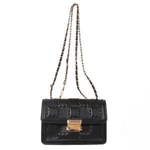 Classic Flip Satchel Ladies Chain Shoulder Bag PU Leather Crossbody Bag