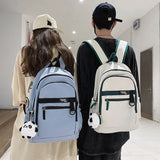 College Student Backpack Female High School Student Computer School Bag Travel B