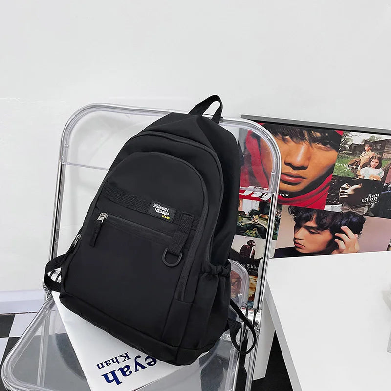 College Student Backpack Female High School Student Computer School Bag Travel B