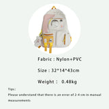 Nylon Backpack Preppy Style School Bag Waterproof Plush Pendan