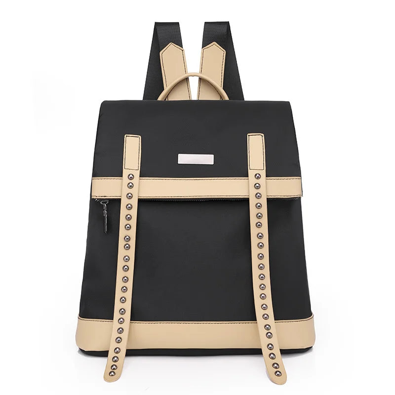 Rivet Personality Backpack Female Student Anti-theft Travel Bags
