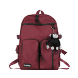Nylon Backpack High School Bags Large Capacity Casual Waterproof Unisex