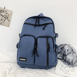 Nylon Backpack High School Bags Large Capacity Casual Waterproof Unisex