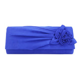 Women Clutch Rose Flowers Evening Bag Ladies Banquet Silk Handbag