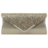 Glitter Pu Ladies Hasp Clutch Bag Prom Female Shoulder Crossbody Bag