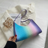 Gradient Hand Bags for Women Leather Female Shoulder Bags PU High-Quality
