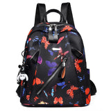Graffiti Butterfly Oxford Woman Backpack Girls Schoolbags