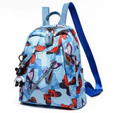 Graffiti Butterfly Oxford Woman Backpack Girls Schoolbags