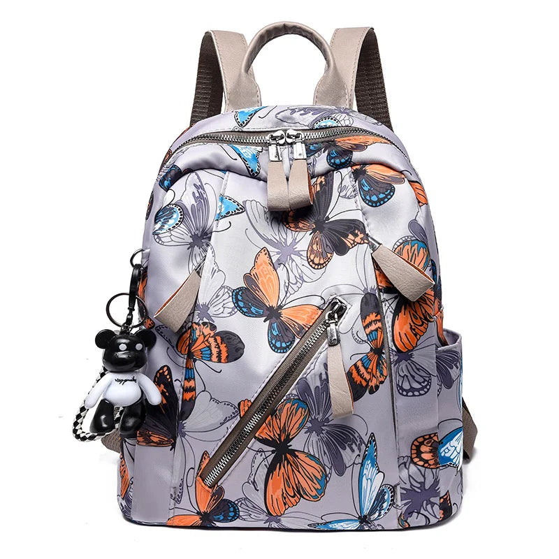 Graffiti Butterfly Oxford Woman Backpack Girls Schoolbags