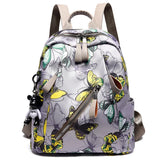 Graffiti Butterfly Oxford Woman Backpack Girls Schoolbags