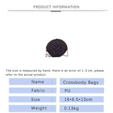 Stylish Sequin Shell Bag Metal Chain Crossbody