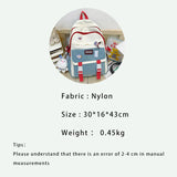 Japanese Backpack Women Nylon Panelled Ladies Shoulder Bags Waterproof