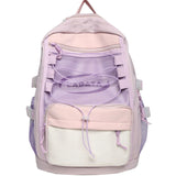 Sports Women's Drawstring Nylon Backpack Large Capacity Shoulder Bag
