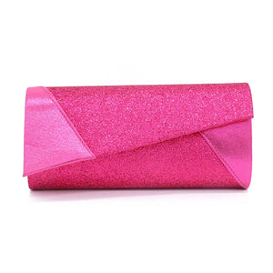 PU Sequin Clutch Bag for Women, Evening Shoulder Bag with Detachable Strap