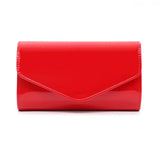 Leather Chain Shoulder Bag for Women Fold Wedding Clutch Wallet