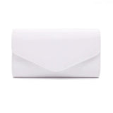 Leather Chain Shoulder Bag for Women Fold Wedding Clutch Wallet