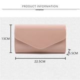 Leather Chain Shoulder Bag for Women Fold Wedding Clutch Wallet