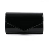 Leather Chain Shoulder Bag for Women Fold Wedding Clutch Wallet