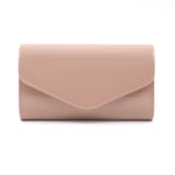 Leather Chain Shoulder Bag for Women Fold Wedding Clutch Wallet