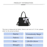 Straw Crossbody Bag for Women Large Capacity Tote Summer Purse Handbag