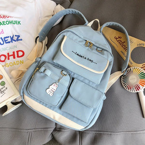 Waterproof Multi-pocket School Backpack for Women