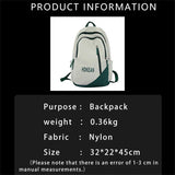 Teenage Girls Nylon Backpack College Students Bookbag Zipper Bag
