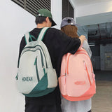 Teenage Girls Nylon Backpack College Students Bookbag Zipper Bag