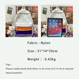 Nylon School Bags Waterproof Female Backpacks