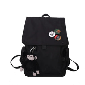 Nylon School Backpack for Teenagers Girls Boys Large Capacity